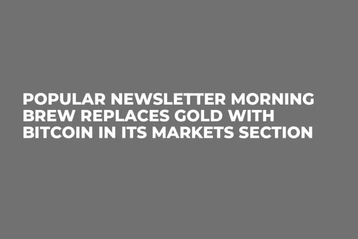 Popular Newsletter Morning Brew Replaces Gold with Bitcoin in Its Markets Section