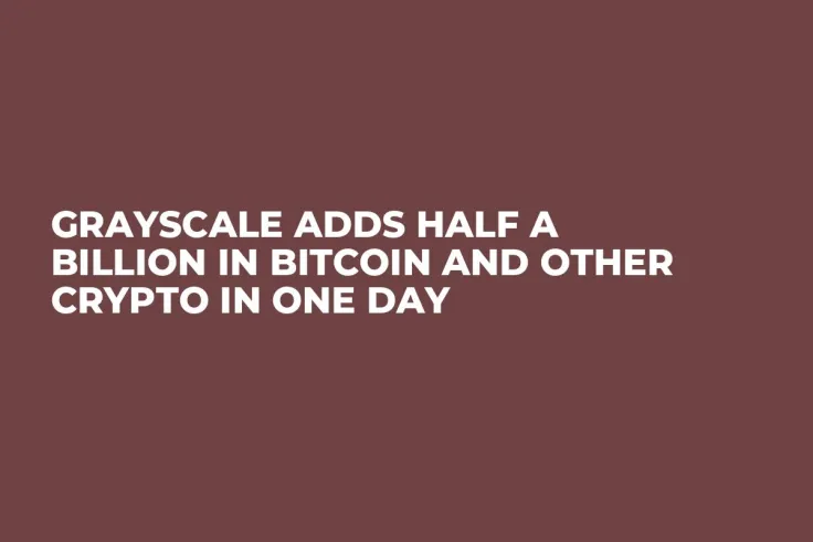Grayscale Adds Half a Billion in Bitcoin and Other Crypto in One Day
