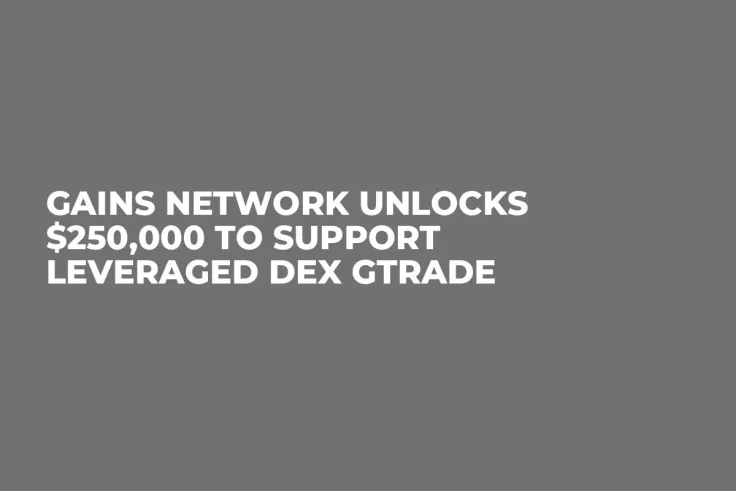 Gains Network Unlocks $250,000 to Support Leveraged DEX gTrade