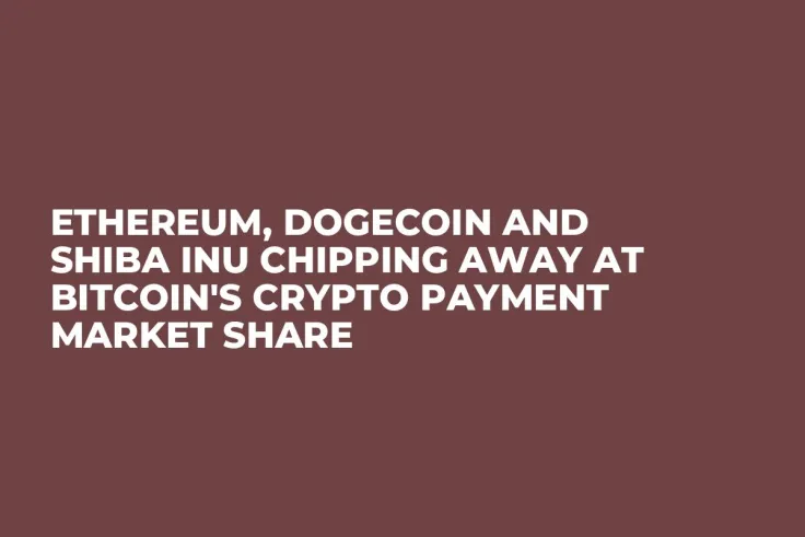 Ethereum, Dogecoin and Shiba Inu Chipping Away at Bitcoin's Crypto Payment Market Share