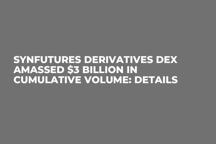 SynFutures Derivatives DEX Amassed $3 Billion in Cumulative Volume: Details