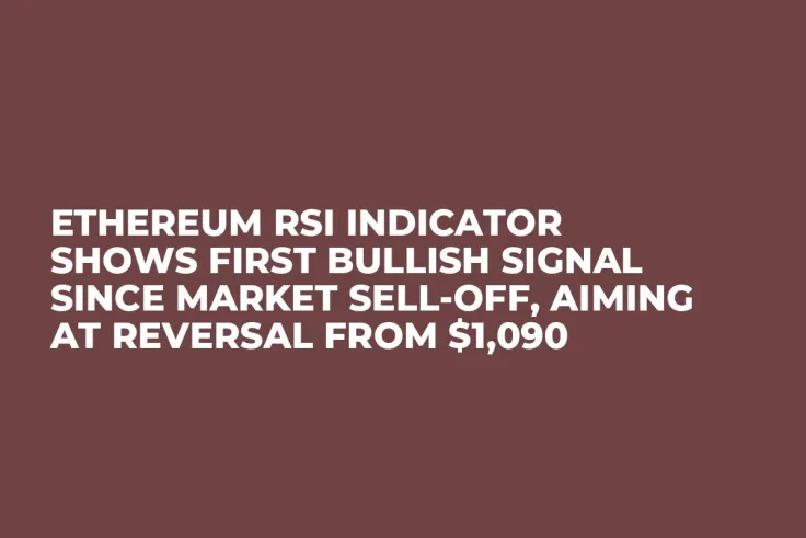 Ethereum RSI Indicator Shows First Bullish Signal Since Market Sell-Off, Aiming at Reversal from $1,090