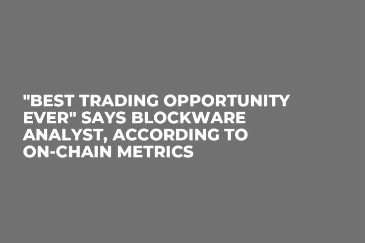 "Best Trading Opportunity Ever" Says Blockware Analyst, According to On-Chain Metrics