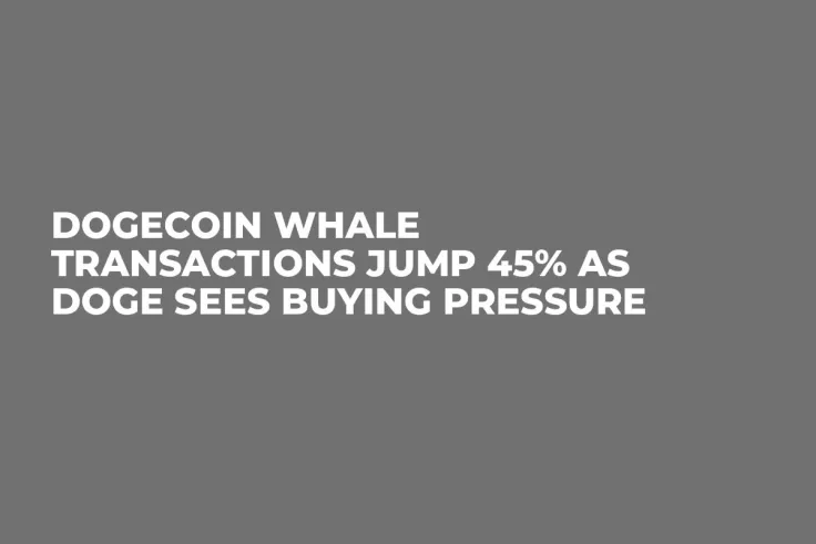 Dogecoin Whale Transactions Jump 45% as DOGE Sees Buying Pressure