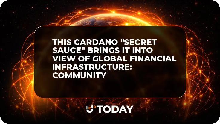 This Cardano "Secret Sauce" Brings It into View of Global Financial Infrastructure: Community