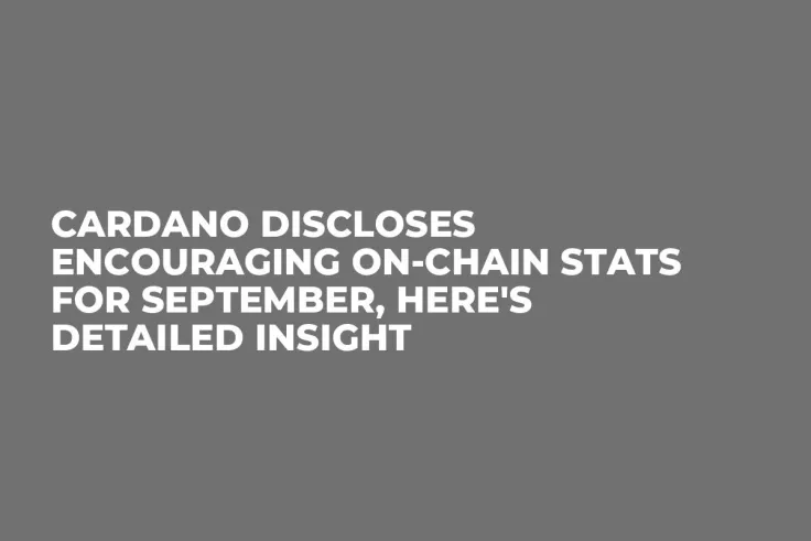 Cardano Discloses Encouraging On-Chain Stats for September, Here's Detailed Insight