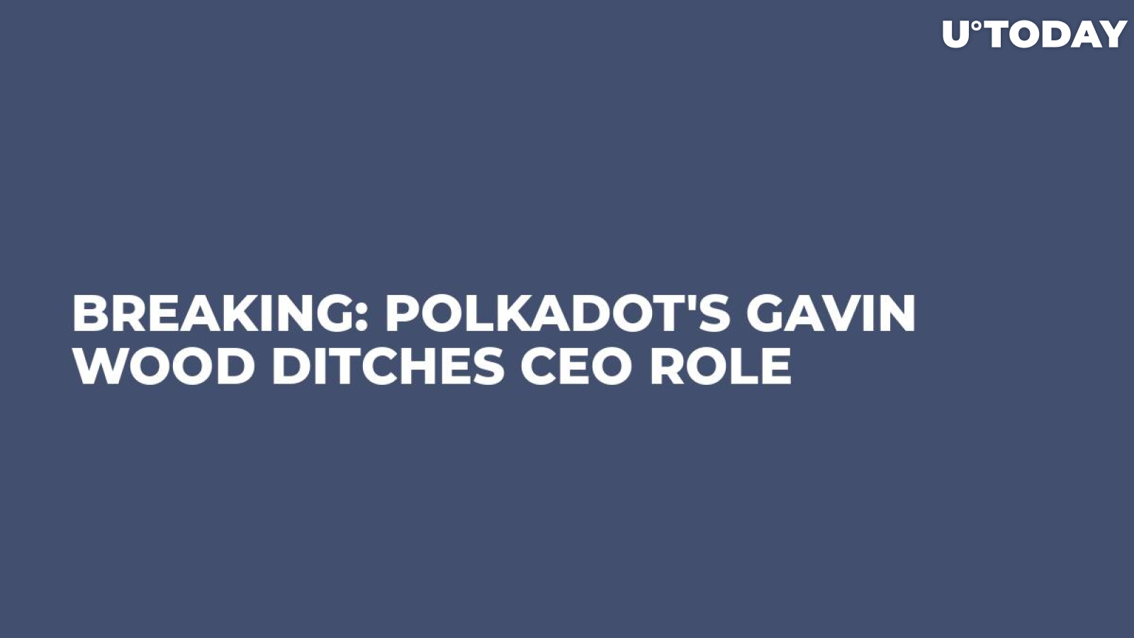 Breaking: Polkadot's Gavin Wood Ditches CEO Role