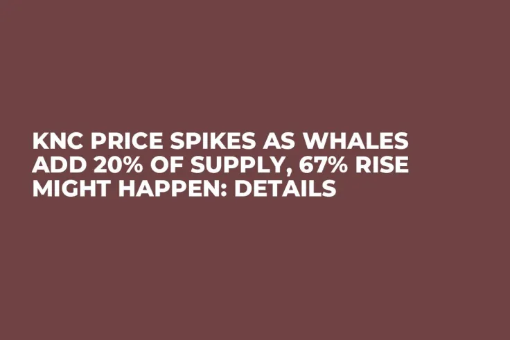 KNC Price Spikes as Whales Add 20% of Supply, 67% Rise Might Happen: Details