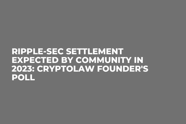 Ripple-SEC Settlement Expected by Community in 2023: CryptoLaw Founder's Poll