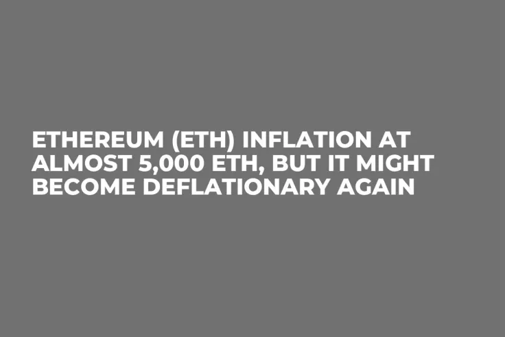 Ethereum (ETH) Inflation at Almost 5,000 ETH, But It Might Become Deflationary Again