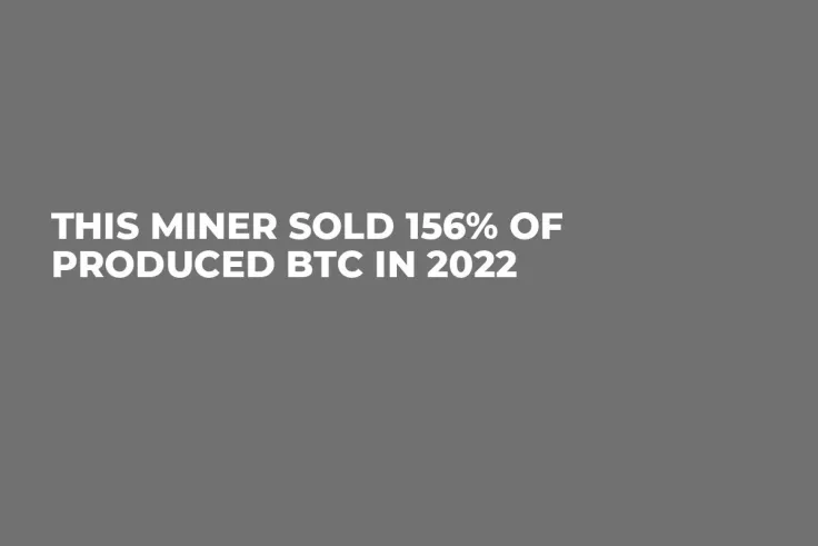 This Miner Sold 156% of Produced BTC in 2022