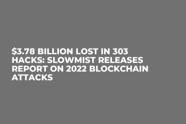 $3.78 Billion Lost in 303 Hacks: SlowMist Releases Report on 2022 Blockchain Attacks