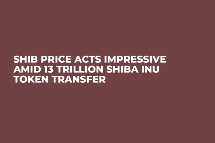 SHIB Price Acts Impressive Amid 13 Trillion Shiba Inu Token Transfer