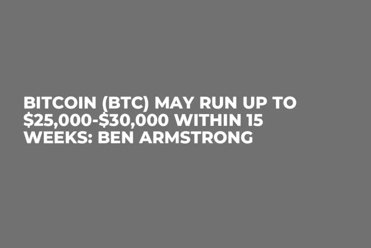 Bitcoin (BTC) May Run up to $25,000-$30,000 Within 15 Weeks: Ben Armstrong