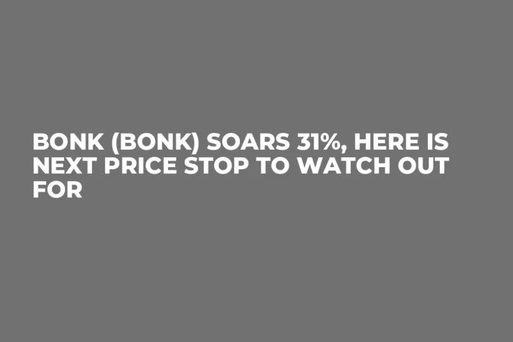 Bonk (BONK) Soars 31%, Here Is Next Price Stop to Watch Out For