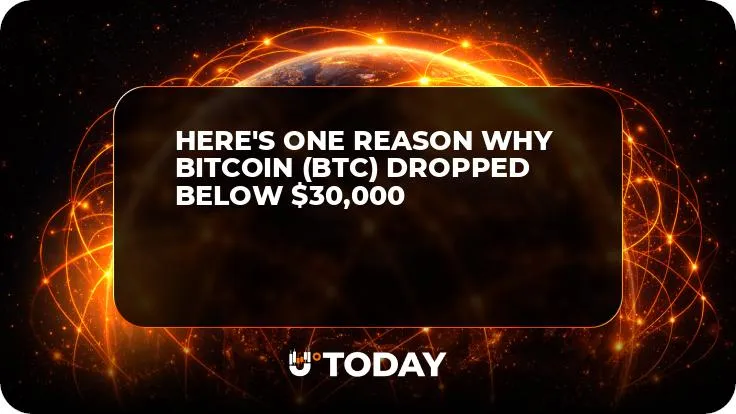 Here's One Reason Why Bitcoin (BTC) Dropped Below $30,000