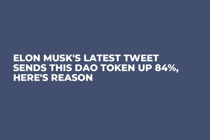 Elon Musk's Latest Tweet Sends This DAO Token up 84%, Here's Reason