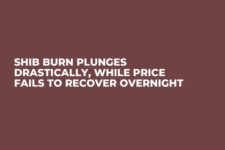 SHIB Burn Plunges Drastically, While Price Fails to Recover Overnight