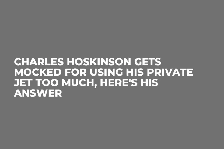Charles Hoskinson Gets Mocked for Using His Private Jet Too Much, Here's His Answer