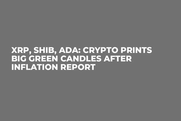 XRP, SHIB, ADA: Crypto Prints Big Green Candles After Inflation Report