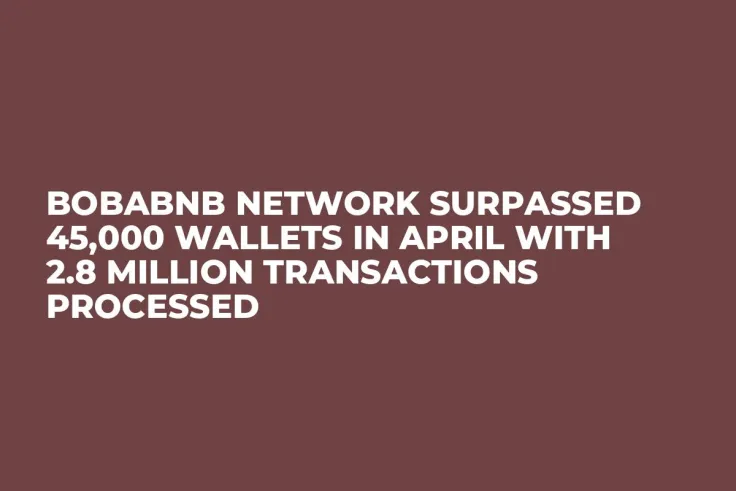BobaBNB Network Surpassed 45,000 Wallets in April with 2.8 Million Transactions Processed