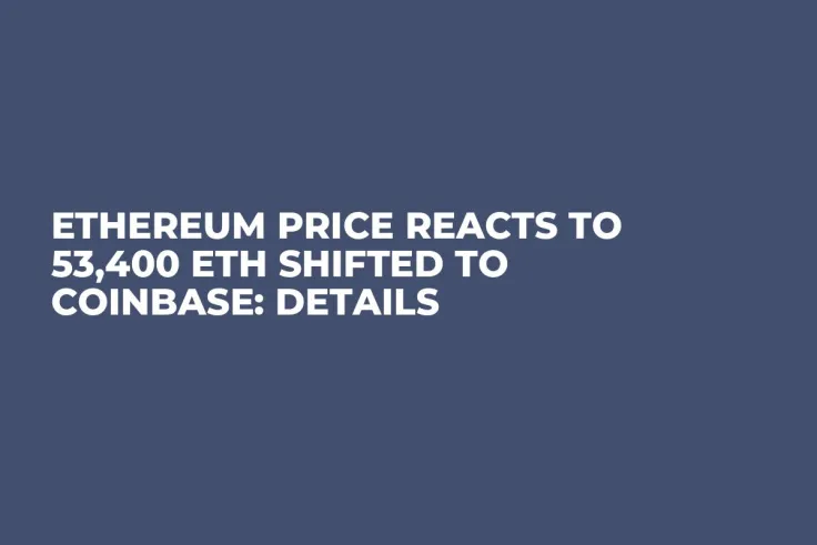 Ethereum Price Reacts to 53,400 ETH Shifted to Coinbase: Details