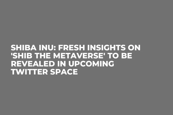 Shiba Inu: Fresh Insights on 'SHIB The Metaverse' to Be Revealed in Upcoming Twitter Space