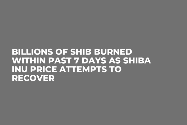 Billions of SHIB Burned Within Past 7 Days As Shiba Inu Price Attempts to Recover