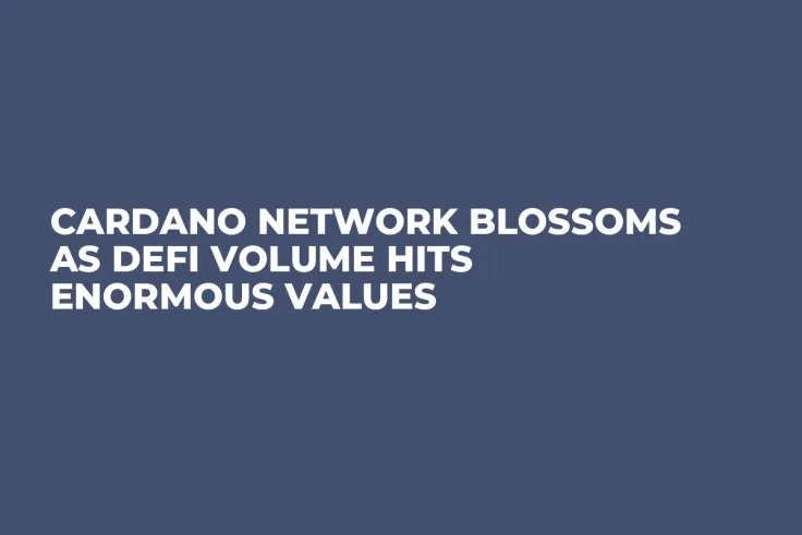 Cardano Network Blossoms as DeFi Volume Hits Enormous Values