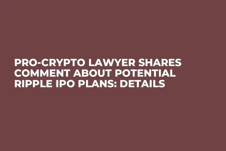 Pro-crypto Lawyer Shares Comment About Potential Ripple IPO Plans: Details