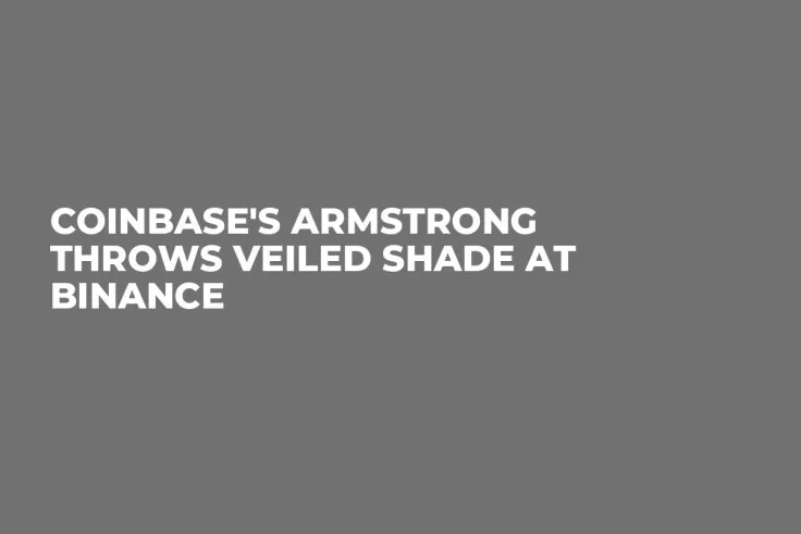 Coinbase's Armstrong Throws Veiled Shade at Binance