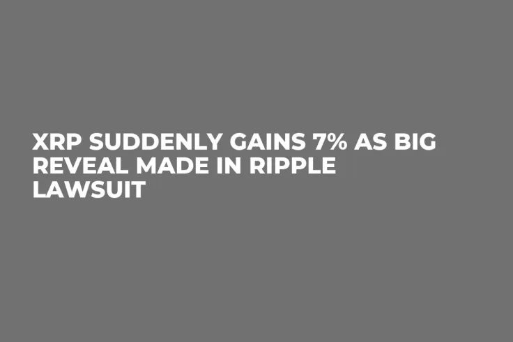 XRP Suddenly Gains 7% as Big Reveal Made in Ripple Lawsuit