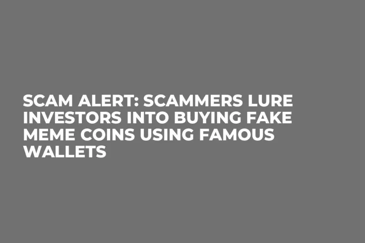 Scam Alert: Scammers Lure Investors into Buying Fake Meme Coins Using Famous Wallets