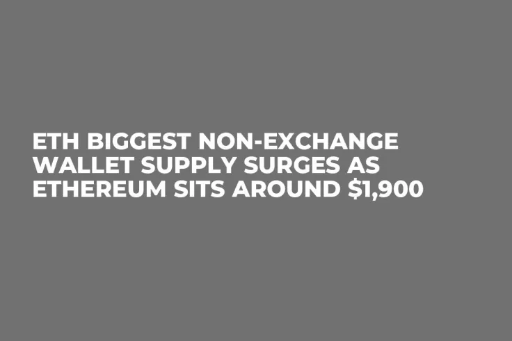 ETH Biggest Non-Exchange Wallet Supply Surges as Ethereum Sits Around $1,900