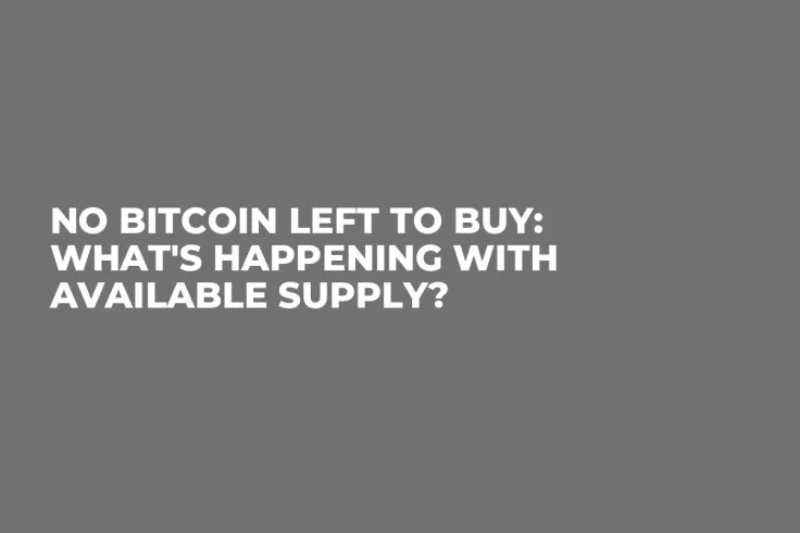 No Bitcoin Left to Buy: What's Happening With Available Supply?