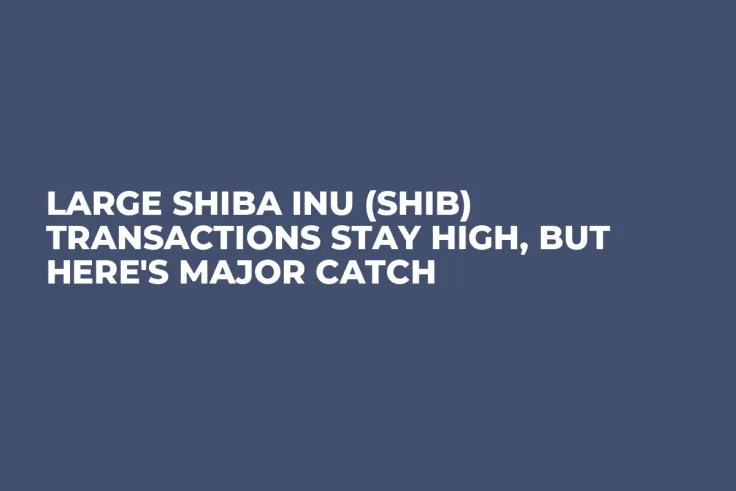 Large Shiba Inu (SHIB) Transactions Stay High, but Here's Major Catch