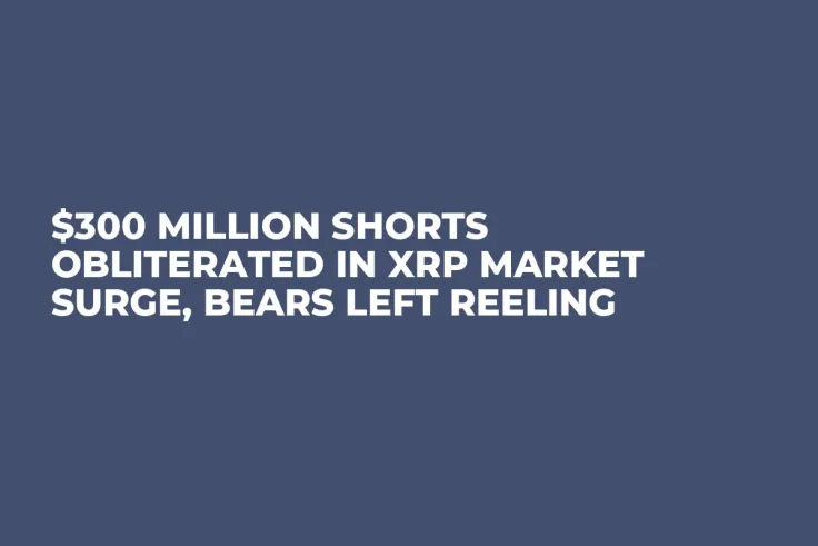 $300 Million Shorts Obliterated in XRP Market Surge, Bears Left Reeling