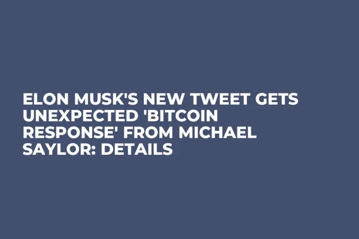 Elon Musk's New Tweet Gets Unexpected 'Bitcoin Response' From Michael Saylor: Details