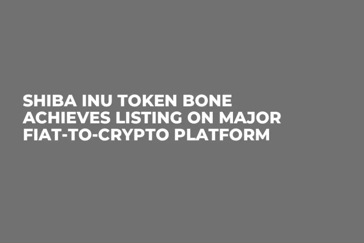 Shiba Inu Token BONE Achieves Listing on Major Fiat-to-Crypto Platform