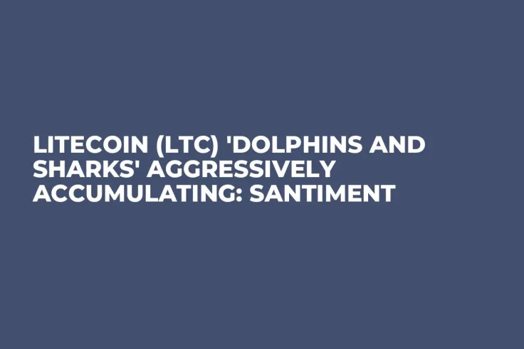 Litecoin (LTC) 'Dolphins and Sharks' Aggressively Accumulating: Santiment