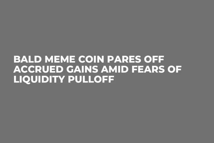 BALD Meme Coin Pares Off Accrued Gains Amid Fears of Liquidity Pulloff