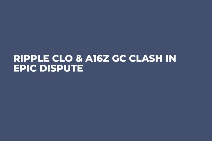 Ripple CLO & a16z GC Clash in Epic Dispute