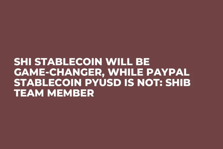 SHI Stablecoin Will Be Game-changer, While PayPal Stablecoin PYUSD Is Not: SHIB Team Member