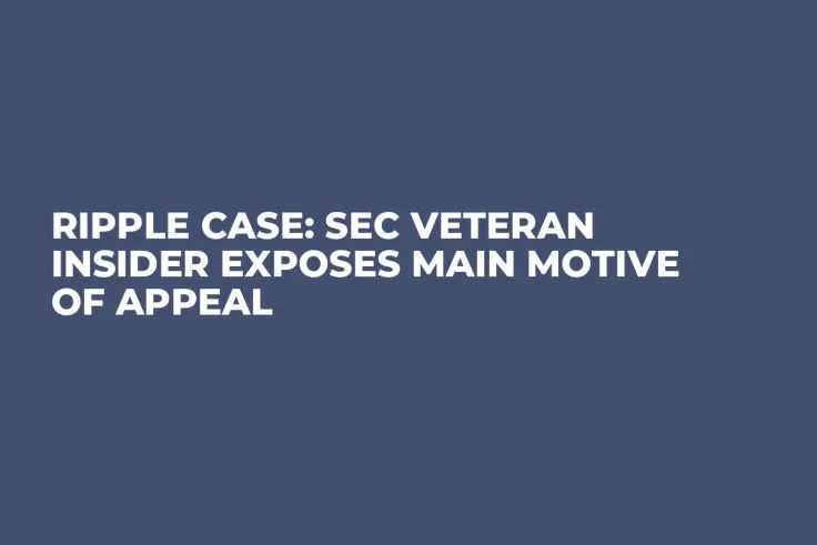 Ripple Case: SEC Veteran Insider Exposes Main Motive of Appeal