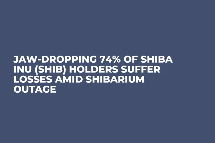 Jaw-Dropping 74% of Shiba Inu (SHIB) Holders Suffer Losses Amid Shibarium Outage