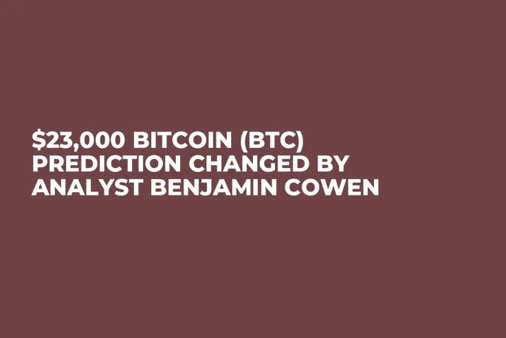 $23,000 Bitcoin (BTC) Prediction Changed by Analyst Benjamin Cowen