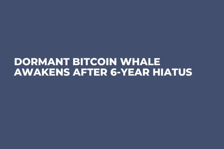 Dormant Bitcoin Whale Awakens After 6-Year Hiatus