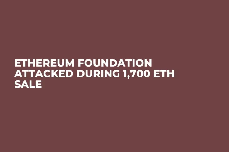 Ethereum Foundation Attacked During 1,700 ETH Sale