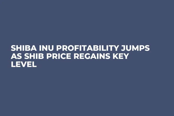 Shiba Inu Profitability Jumps as SHIB Price Regains Key Level