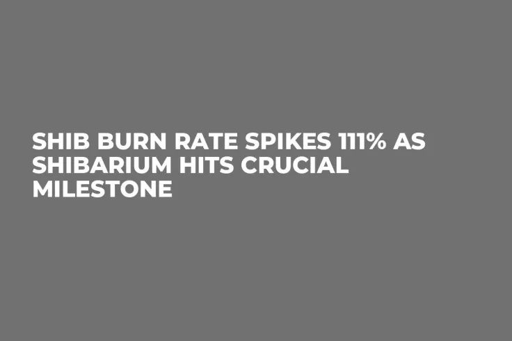 SHIB Burn Rate Spikes 111% as Shibarium Hits Crucial Milestone